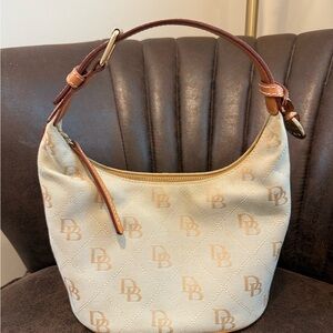 Designer Cream and Brown Women's Bag